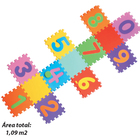 Tapete Eva Tatame Amarelinha 5 Mm 13 Pecas Ligth