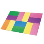 Tapete Eva Tatame Brinque Cores Liso 12 Pecas