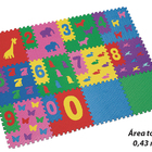 Tapete Eva Tatame Brinque Numeros Texturizado 12 Pecas