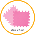 Tapete Eva Tatame Liso Rosa 9 Pecas Linha Decora