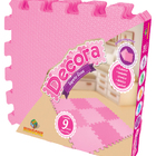 Tapete Eva Tatame Liso Rosa 9 Pecas Linha Decora