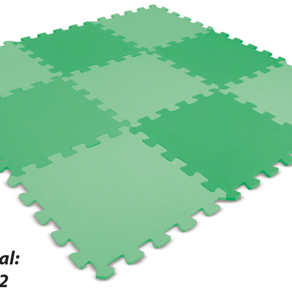 Tapete Eva Tatame Liso Verde 9 Pecas Linha Decora