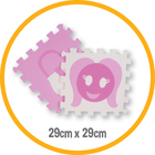 Tapete Eva Tatame Menina 9 Pecas Linha Decora