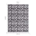 Tapete Facile Retangular Tecido (150x200) Cinza Quadros