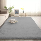 Tapete Felpudo 1,00 X 1,40 Peludo Para Sala E Quarto Cinza Ca