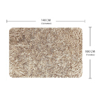 Tapete Felpudo 140x100 Peludo Para Sala E Quarto Bege Casen