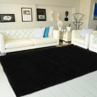 Tapete Felpudo 140x100cm Para Quarto E Sala-preto Monte  - Ca