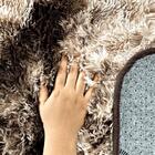 Tapete Felpudo 200x140 Peludo Para Sala E Quarto Marrom Mescl