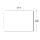 Tapete Felpudo 3,00 X 2,00 Peludo Para Sala E Quarto Cinza Ca