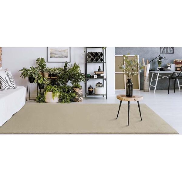 Tapete Felpudo Aconchego Bege 1,40x2,00m Edantex