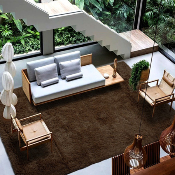 Tapete Felpudo Antiderrapante - 2,00x2,40m - Marrom