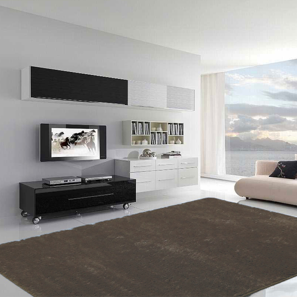 Tapete Felpudo Apolo Soft Casa Dona Cinza 100x150cm Bege