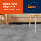 Tapete Felpudo Fofinho 150x100cm Peludo 4cm Cinza Casen