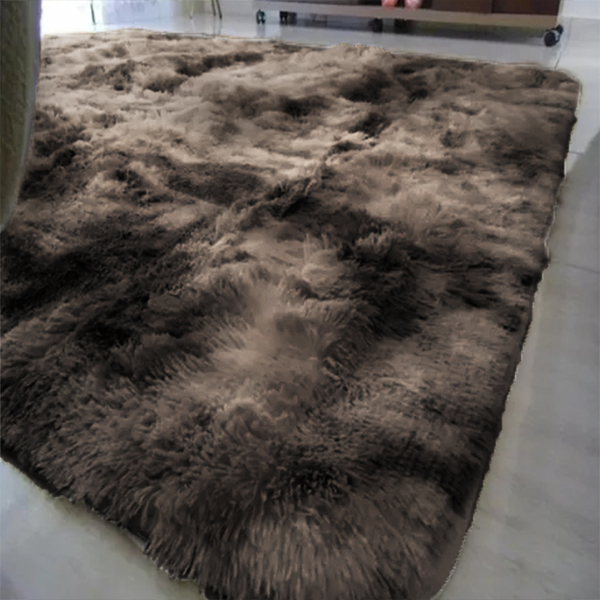 Tapete Felpudo Mesclado 200x140 Marrom Para Sala Casen