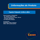 Tapete Felpudo Para Inverno 2,00 X 1,40 Para Sala Bege Casen