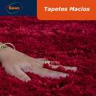 Tapete Felpudo Peludo Para Sala E Quarto Casen 140x100cm Verm