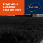 Tapete Felpudo Peludo Para Sala E Quarto Casen 200x240cm Preto