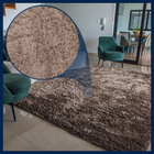 Tapete Felpudo Peludo Para Sala E Quarto Casen 300x200cm Bege