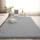 Tapete Felpudo Peludo Para Sala E Quarto Casu  Cinza  200x140