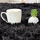 Tapete Felpudo Peludo Para Sala E Quarto - Casu Preto