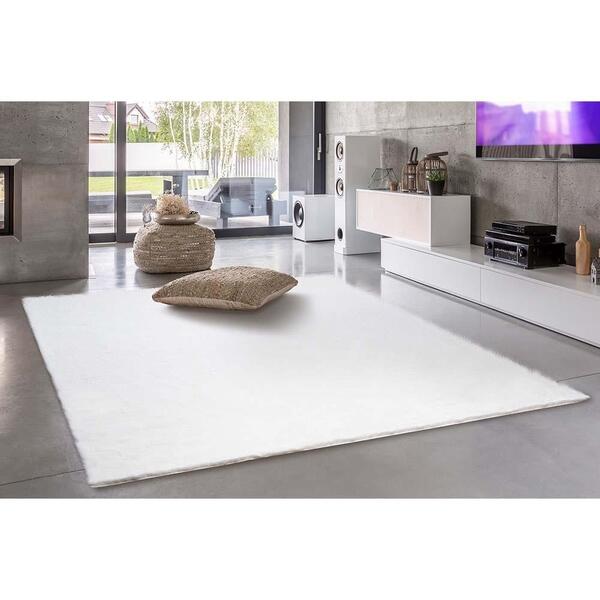 Tapete Felpudo Pluma 01 Branco 1,40x2,00m Edantex