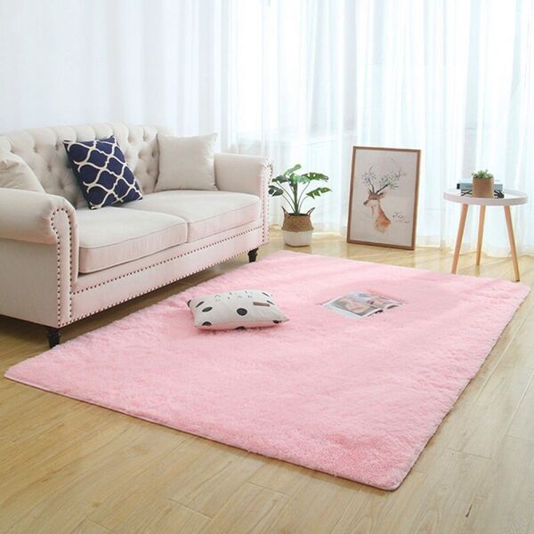 Tapete Felpudo Retangular 1 35 X 2 00 - Rosa