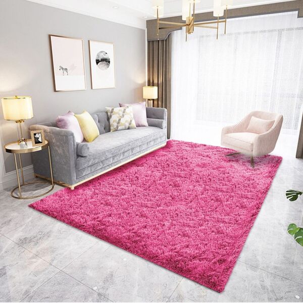 Tapete Felpudo Retangular 2 00 X 2 90 - Pink