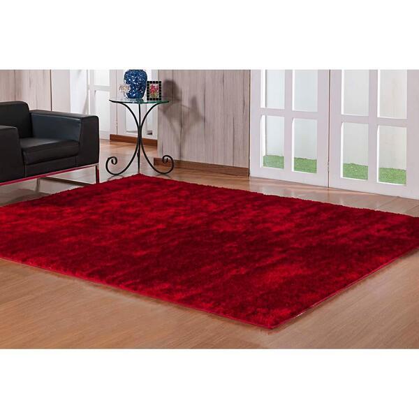 Tapete Felpudo Silk Malai Vermelho 1,00x1,40m - Niazitex