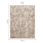 Tapete Foffo Retangular Shag (200x250) Bege