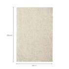 Tapete Galax Retangular Shaggy (200x250 Cm) Natural