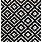 Tapete Geométrico Atenas 135x200cm Preto/branco - Antiderrapa