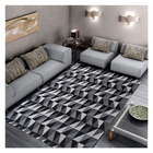 Tapete Geometrico Dallas 200x135cm Casen Preto