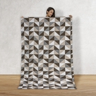 Tapete Geométrico Dallas  Para Sala 1,35m X 2,50m Antiderrapa