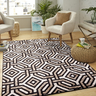 Tapete Geométrico Estampado 2,00x2,40 Aveludado Relevo Sala