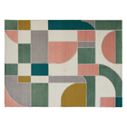 Tapete Geométrico Retangular Geo Formas Áreas Internas Poliéster Colorido 1,50X2,00m