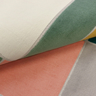 Tapete Geométrico Organico Geo Formas Áreas Internas Poliéster Colorido 1,95m