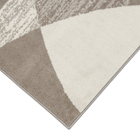 Tapete Geométrico Retangular Glam Polipropileno Bege Interno 1x1,5m Tapetes São Carlos