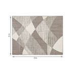 Tapete Geométrico Retangular Glam Polipropileno Bege Interno 2x3m Tapetes São Carlos