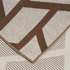 Tapete Geométrico Losangos 135x200cm Branco/marrom - Antiderr