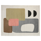 Tapete Geométrico Retangular Stone Quadro Áreas Internas Colorido 2,00X2,50m