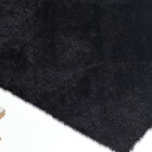 Tapete Grande Pelo Longo Preto Para Sala Ou Quarto Antiderrap