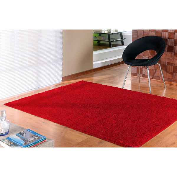 tapete grande vermelho 2 5m x 2m classic para sala antiderrapante