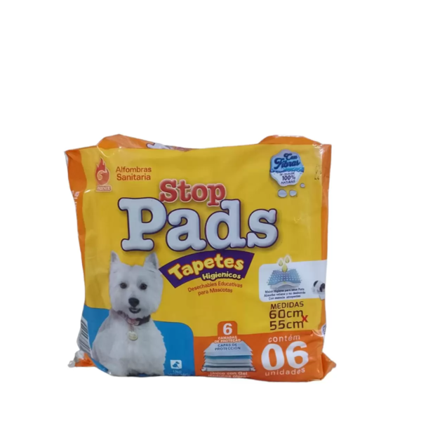 Tapete Higiênico Para Cães E Gatos Stop Pads - 6 Un