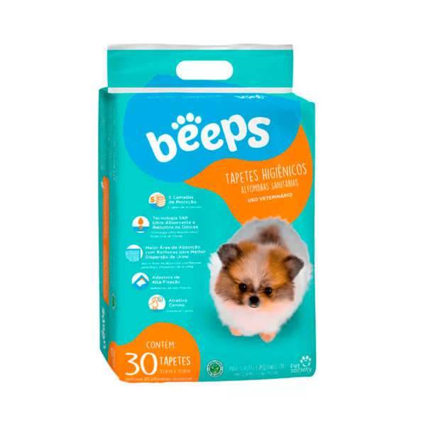 Tapete Higiênico Para Cães Filhotes Beeps - 30 Unidades 30 Un