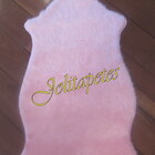 Tapete Importado Sintetico 0,75x1,10m Rosa Formato Pelego