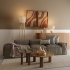 Tapete Indiano Retangular Australian de Algodão Para Áreas Internas Cru 2x2,5m Edantex