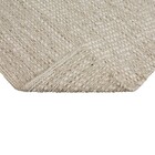 Tapete Indiano Retangular Zeland Lã e Algodão Cru Áreas Internas 0,66x1,8m Edantex