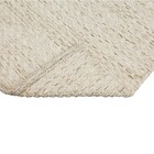 Tapete Indiano Retangular Zeland Lã e Algodão Cru Áreas Internas 4x5m Edantex