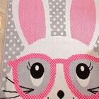 Tapete Infantil 1 00 X 1 50 Antiderrapante Quarto Cinza I-80