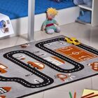 Tapete Infantil 1 00x1 50 Antiderrapante Quarto Preto I-91